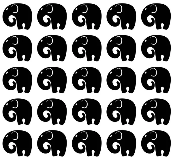 Modèle sans couture avec des éléphants drôles élégants colorés. Illustration vectorielle — Image vectorielle