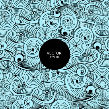 Soyut seamless modeli. Arka plan dalgalar ve bulutlar. Vektör çizim