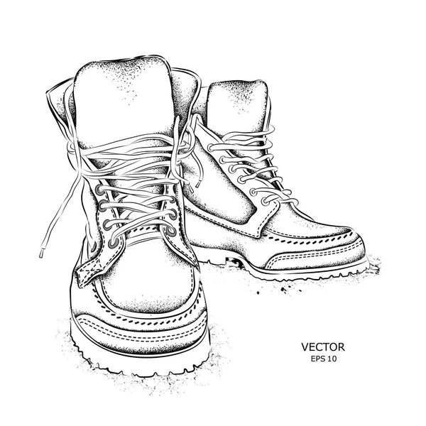 Стильне Взуття Молодіжне Взуття Векторні Ілюстрації — стоковий вектор