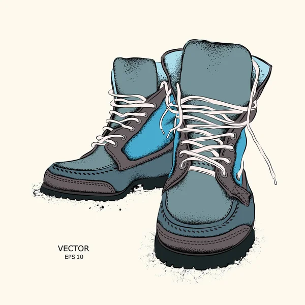 Şık Ayakkabılar Gençlik Ayakkabı Vektör Çizim — Stok Vektör