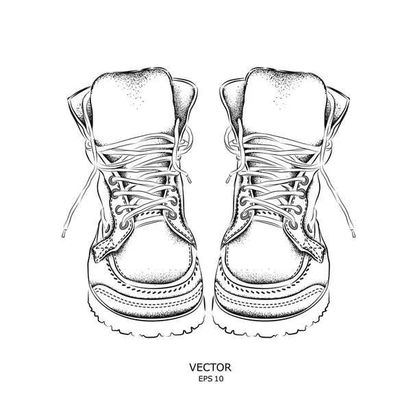 Sepatu Bergaya Sepatu Anak Muda Ilustrasi Vektor - Stok Vektor