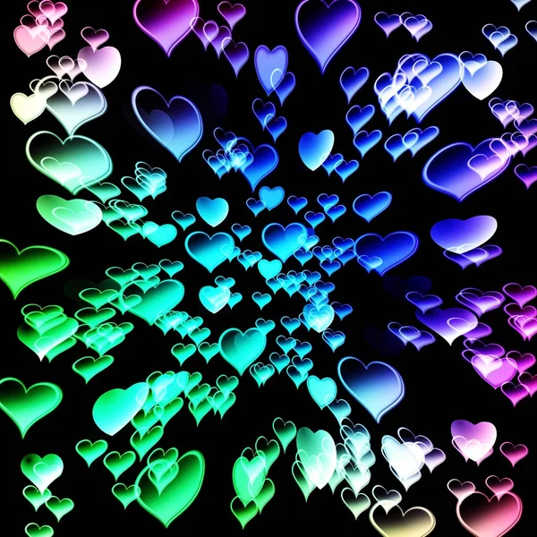 Abstract Coloring Background Hearts Visual Coloring Effects — Stock Photo, Image