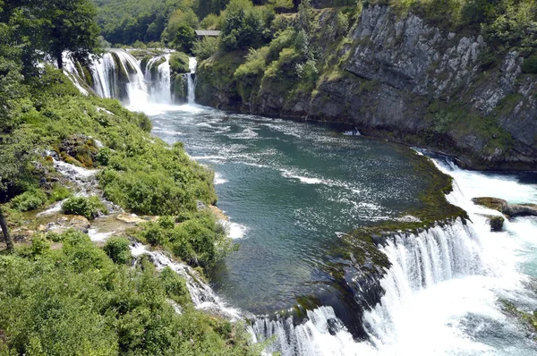 Бук Strbacki Водоспад Річці Una Поблизу Bihac Боснія Герцеговина — стокове фото