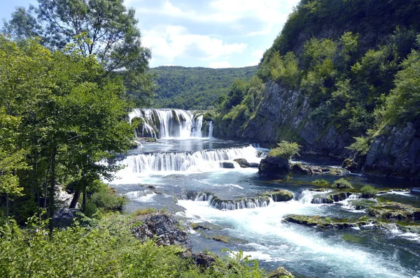 Бук Strbacki Водоспад Річці Una Поблизу Bihac Боснія Герцеговина — стокове фото