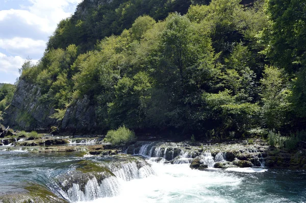 Бук Strbacki Водоспад Річці Una Поблизу Bihac Боснія Герцеговина — стокове фото