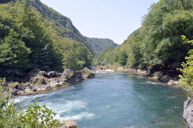 Şelale Strbacki buk nehrinde Una yakınındaki Bihać, Bosna-Hersek