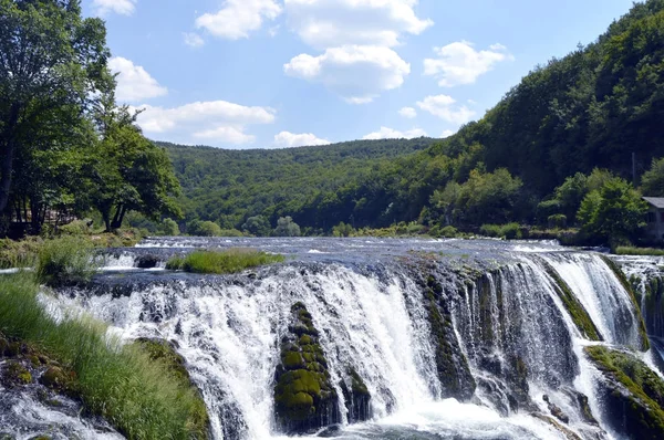 Бук Strbacki Водоспад Річці Una Поблизу Bihac Боснія Герцеговина — стокове фото