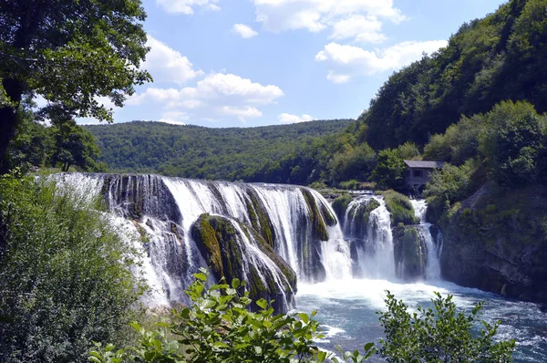 Бук Strbacki Водоспад Річці Una Поблизу Bihac Боснія Герцеговина — стокове фото