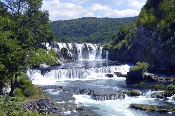Бук Strbacki Водоспад Річці Una Поблизу Bihac Боснія Герцеговина — стокове фото
