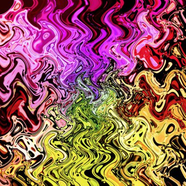 Soyut görsel dalga ile deforme bokeh arka plan boyama ve ışık efektleri