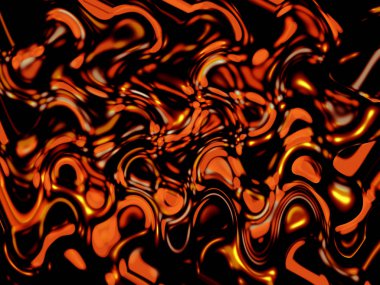 Soyut görsel dalga ile bokeh arka plan boyama ve ışık efektleri