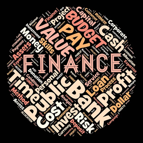 Words Cloud Finance Background — Stock Photo, Image