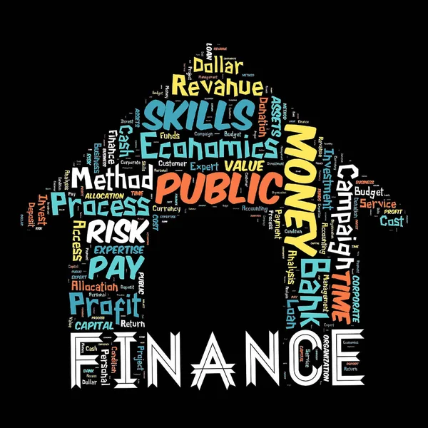 Palavras Nuvem Financiamento Como Fundo — Fotografia de Stock