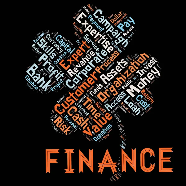 Palavras Nuvem Financiamento Como Fundo — Fotografia de Stock