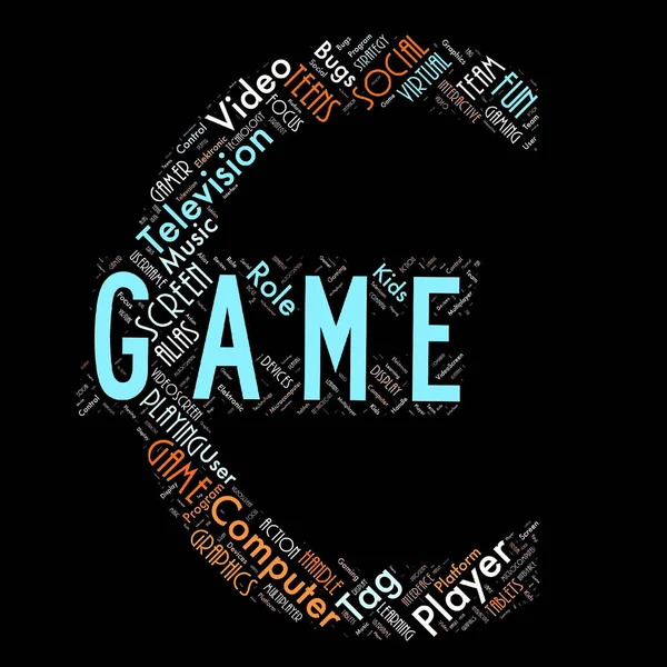 Word Cloud Game Background — Stock Photo, Image