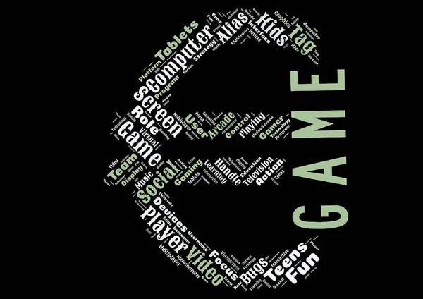 Word cloud of the game as background