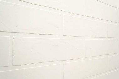 Beyaz tuğlalı arka plan. Modern Indor iç dokusunu kapatın. Yüzey binası, duvarcılık bir açıdan.