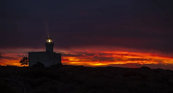 Capo Ferro Leuchtturm in Sardinen — Stockfoto