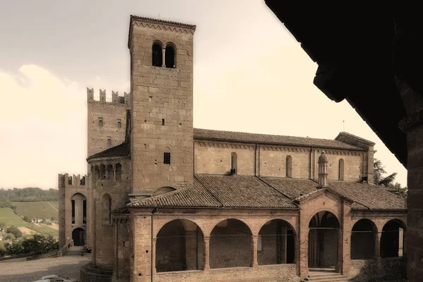 A detail of Castel Arquato — 스톡 사진
