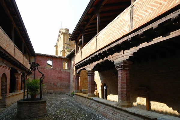 Een detail van Castel Arquato — Stockfoto