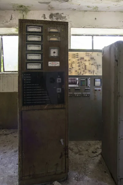 Detalles Una Máquina Laboratorio Abandonada — Foto de Stock