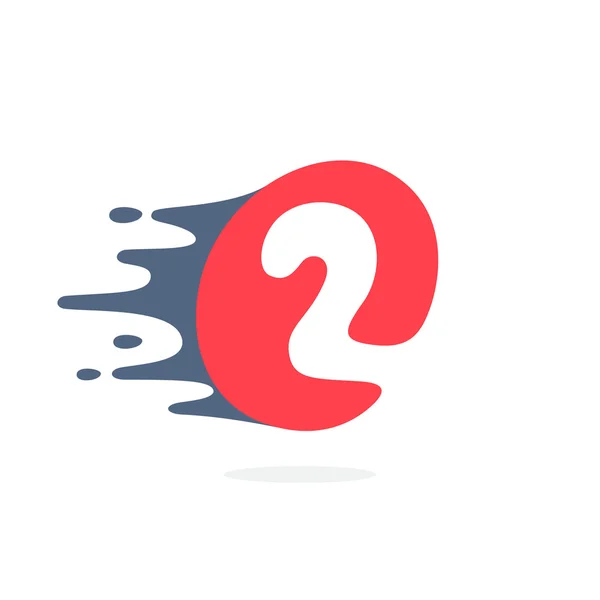 Logo numéro deux avec eau rapide, feu, lignes d'énergie. 2 ico — Image vectorielle