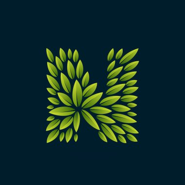 N harfi logo taze yeşil tarafından kurulan bırakır.