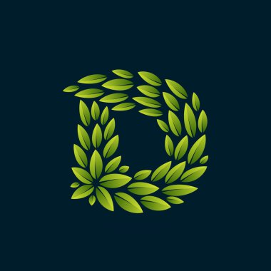 D harfi logo taze yeşil tarafından kurulan bırakır.