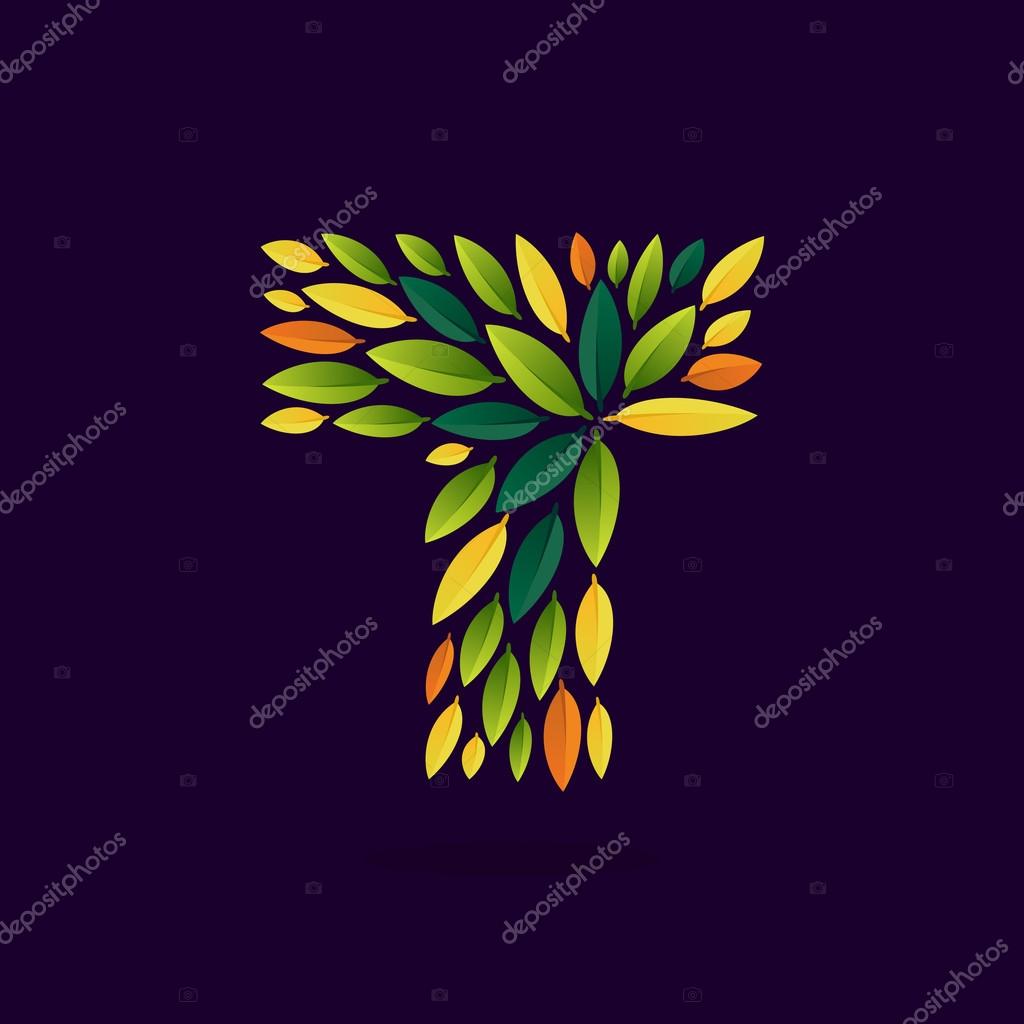 Leaf pattern. Vector ecology elements for banner, presentation, card, labels or posters.