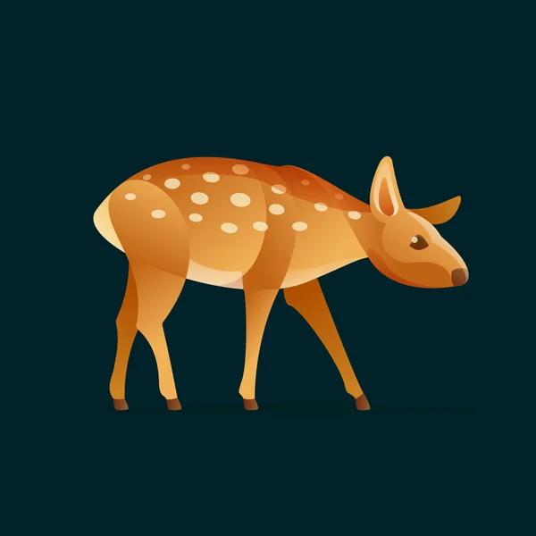 Baby deer vector character logo. — Stock Vector