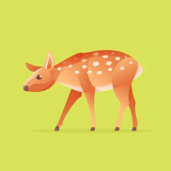 Baby deer vector character logo. — Stock Vector