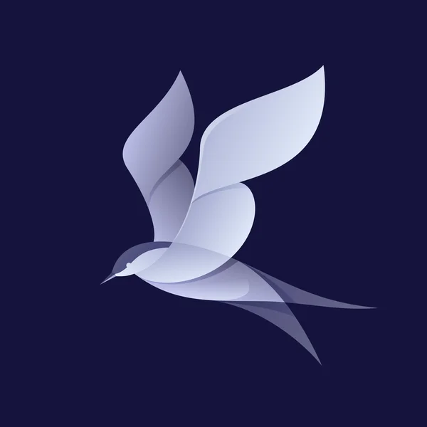 Oiseau de mouette logo vecteur caractère . — Image vectorielle