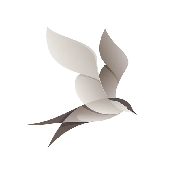Seagull bird logo vector character. — Stock Vector