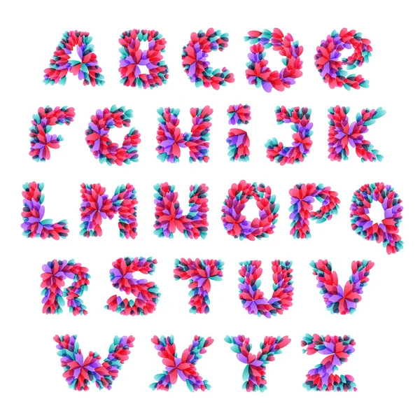Alfabetet-logotyper som bildas av hjärtan. — Stock vektor