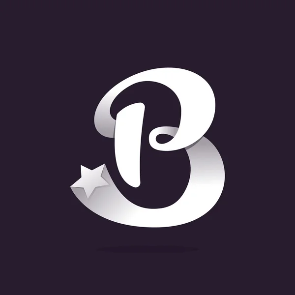 Логотип літери B з зіркою . — стоковий вектор