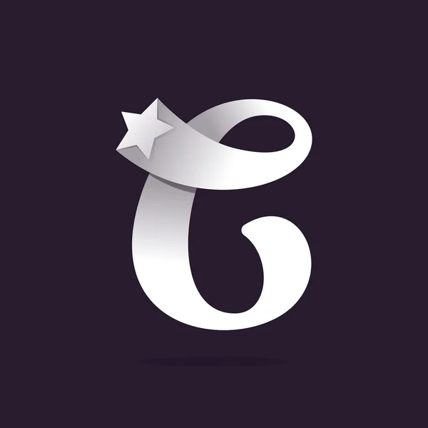 Λογότυπο γράμμα C με αστέρι. — Διανυσματικό Αρχείο
