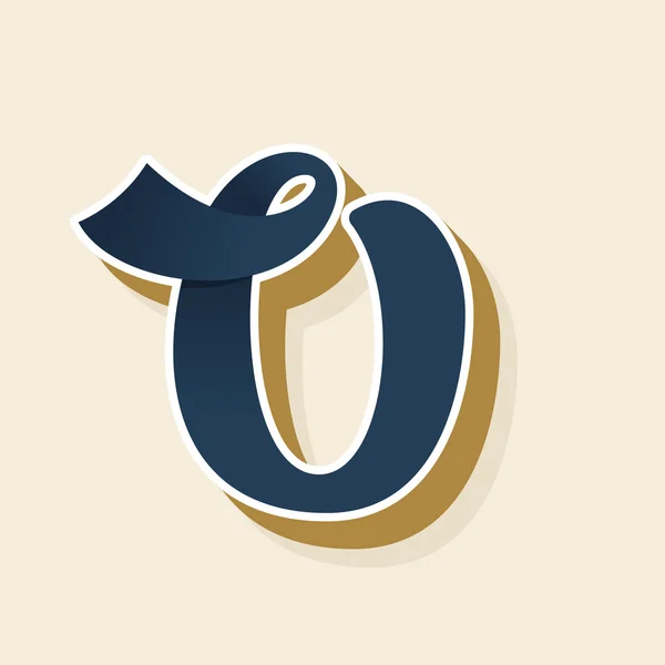 U letter logo in vintage style. — Stock Vector