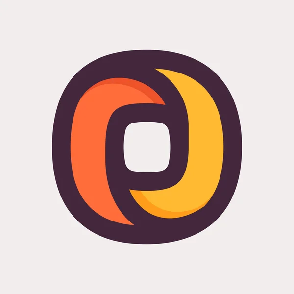 O letter colorful logo. Flat style design. — Διανυσματικό Αρχείο