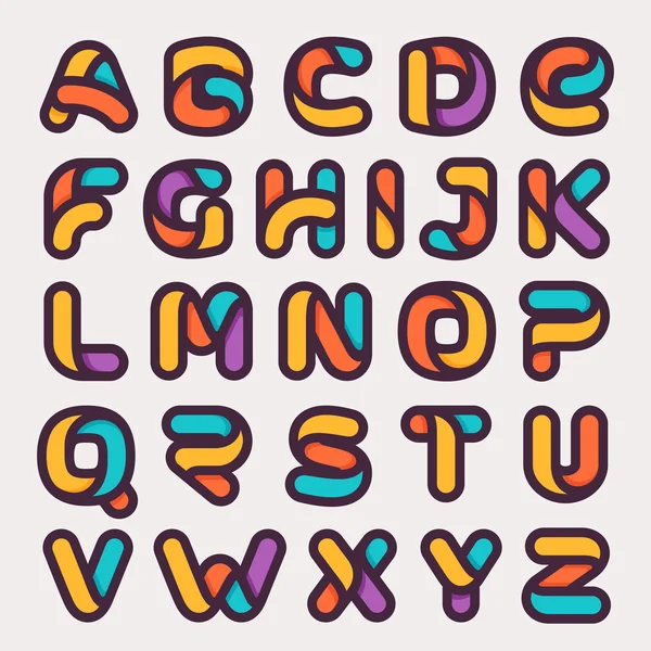 Letter colorful logo. Flat style design. — ストックベクタ