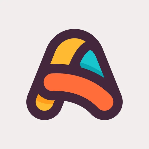 Letter A colorful logo. Flat style design. — Διανυσματικό Αρχείο