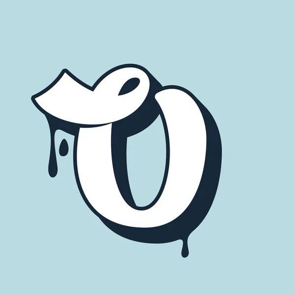 Το λογότυπο της καλλιγραφίας γράμμα U. Ιδιόχειρη επιγραφή. — Διανυσματικό Αρχείο