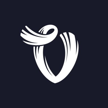 V harfi logo komut dosyası yazı tipi.