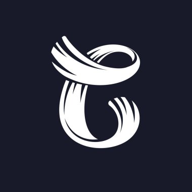 C harfi logo komut dosyası yazı tipi.