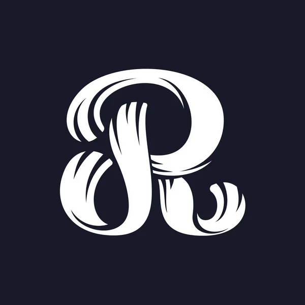 R brev logotyp script typsnitt. — Stock vektor