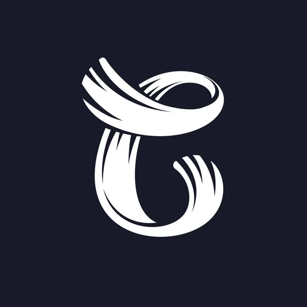 C brief logo script lettertype. — Stockvector