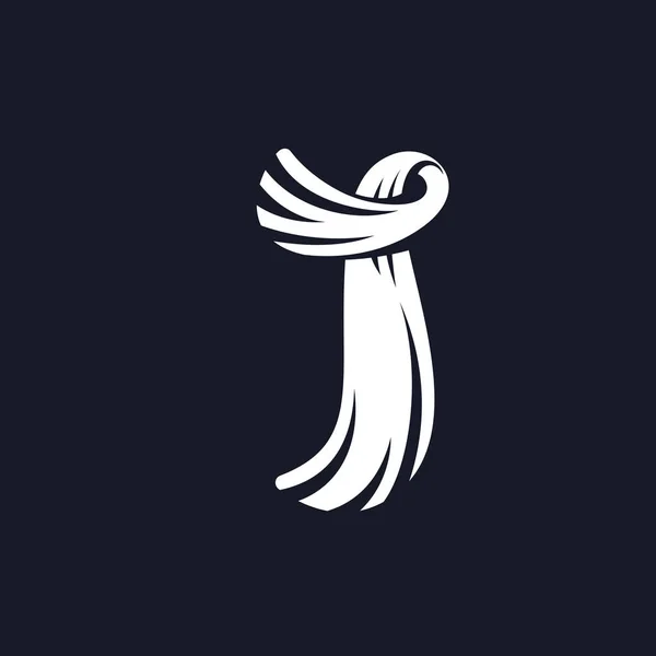 Γράμμα I λογότυπο γραμματοσειρά σενάριο. — Διανυσματικό Αρχείο