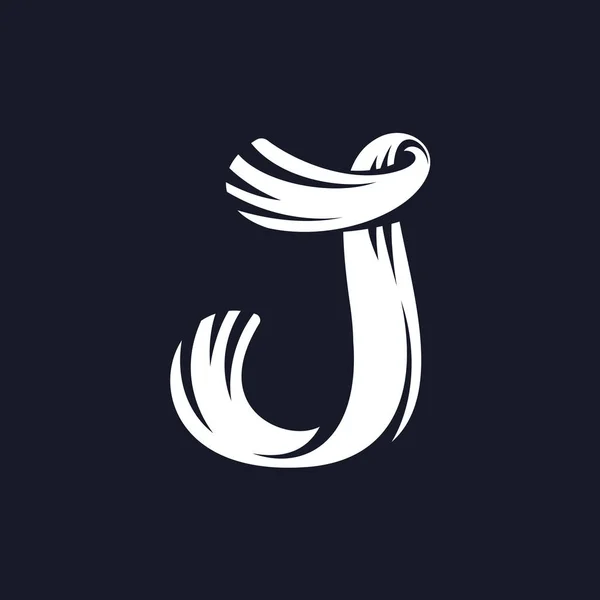 J harfi logo komut dosyası yazı tipi. — Stok Vektör