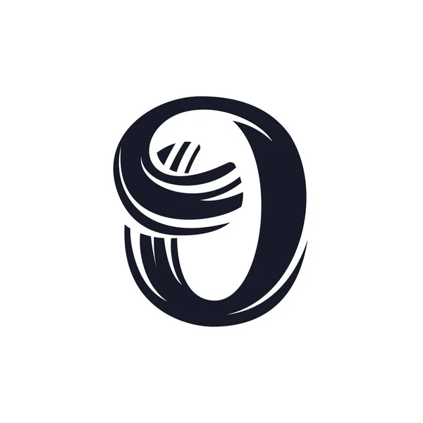 O letras del logotipo de la letra de escritura. Vector elegante carta dibujada a mano — Archivo Imágenes Vectoriales