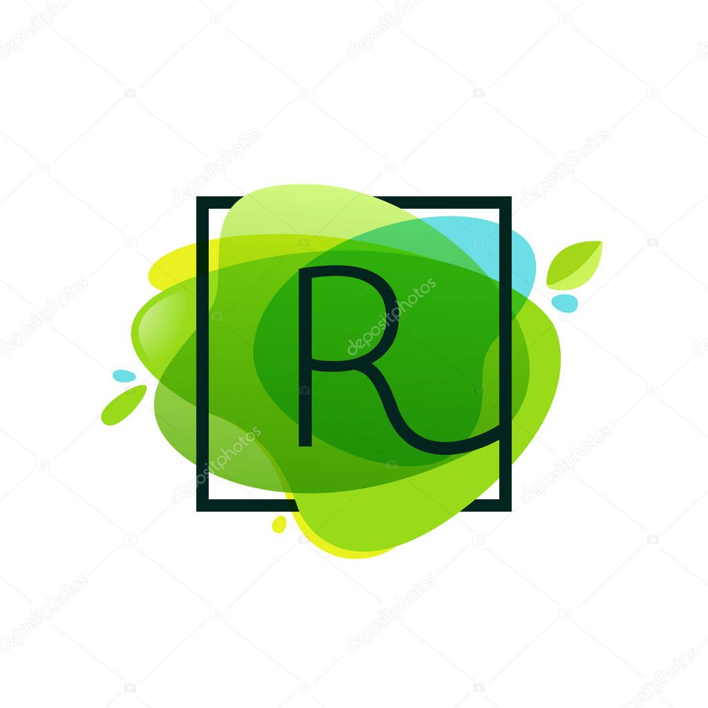 Green art background. Vector ecology typography for your logo, posters, invitations, cards.
