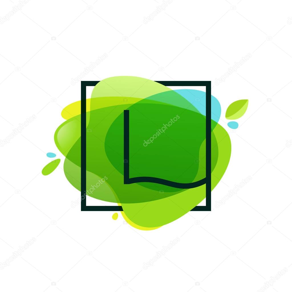 Green art background. Vector ecology typography for your logo, posters, invitations, cards.